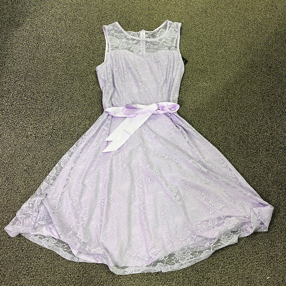 Lilac Dressy Star Lace Short Dress NWT